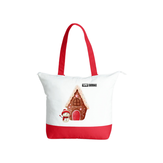 [Christmas] Gingerbread House with Snowman Tote Bag O’ Magic 01